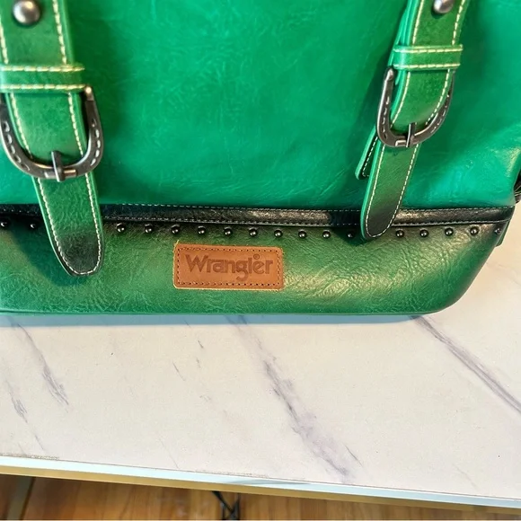 Wrangler Doctor Satchel Handbags Jet Elf Green - Picture 9 of 11